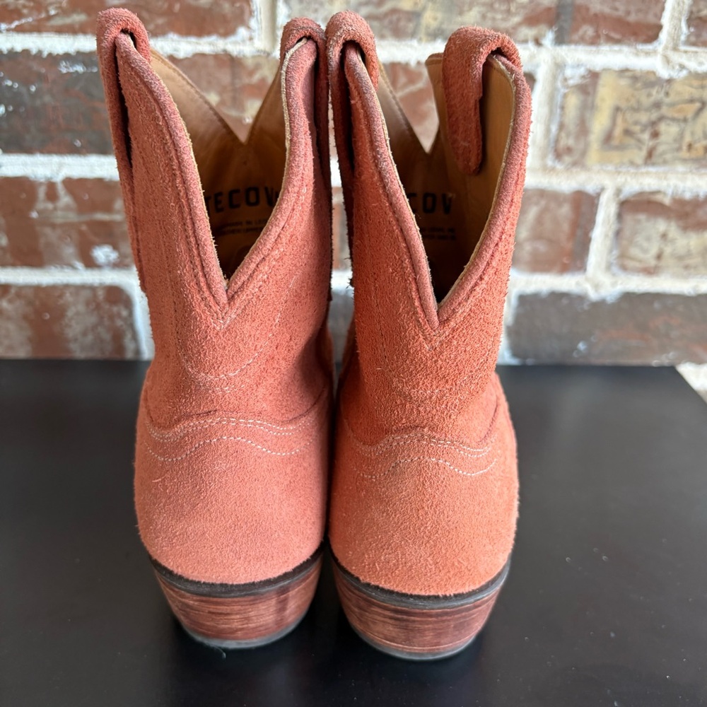 Tecovas The Lucy Cowgirl Water Resistant Suede Boots Desert Rose Size 8 - Picture 8 of 16